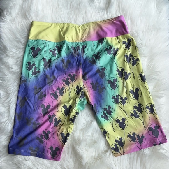 NWOT Disney Rainbow Mickey Mouse Balloon Bike Shorts Size M - Picture 2 of 9